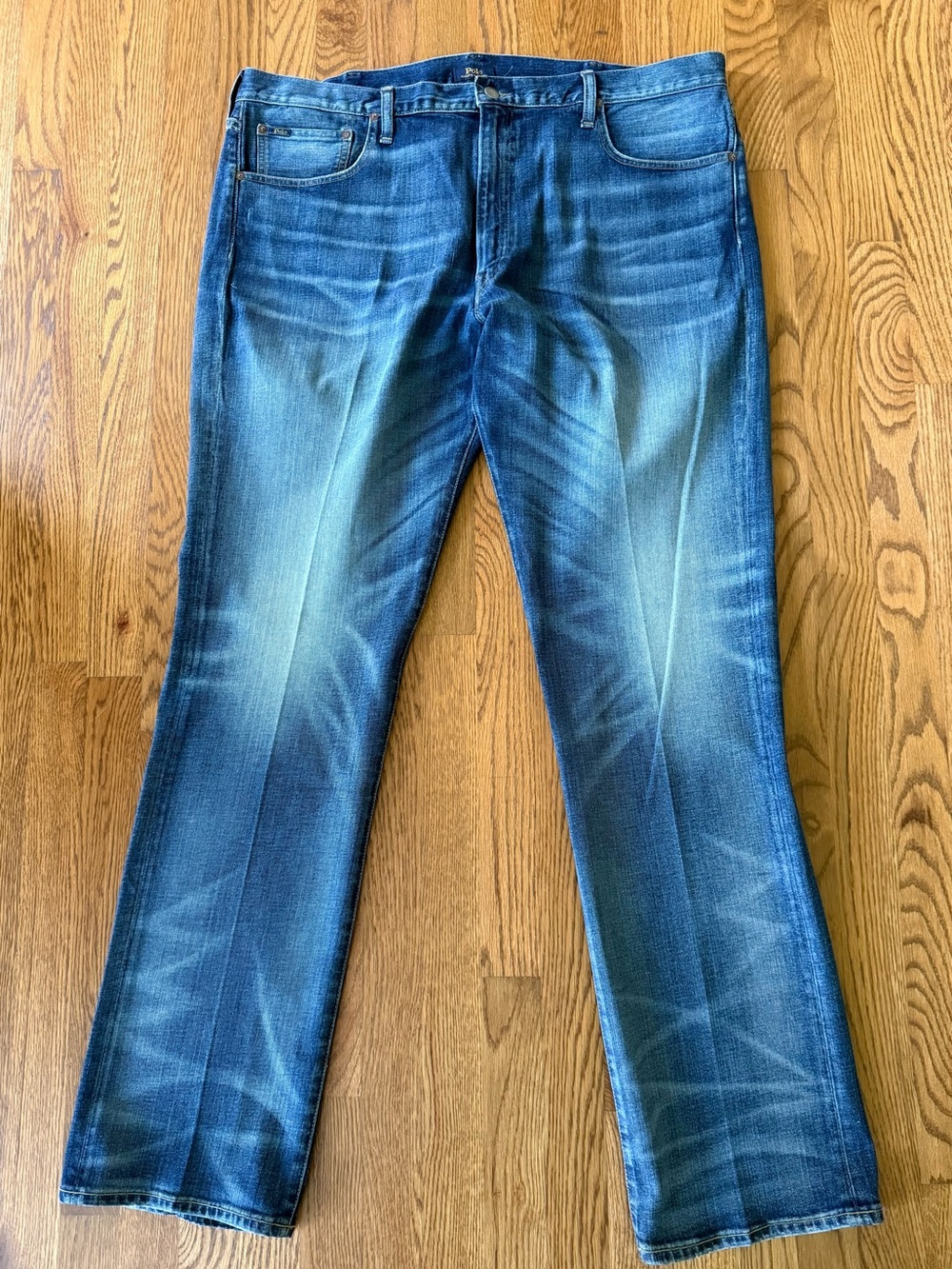 Polo Ralph Lauren Hampton Jeans Mens 42x36 Relaxed Straight Blue Denim